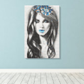 ラグジュアリーブルーエレガンスキャンバスアート キャンバスプリント (インサイチュ (ウッドフロア))