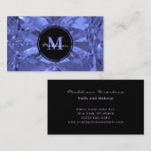 ラグジュアリーブルークリスタルジュエルジェムデザイン 名刺 (正面/裏面)