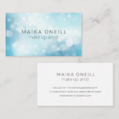 ラグジュアリーブルーグリッター《写真》ぼけ味プロフェッショナル 名刺 (正面/裏面)