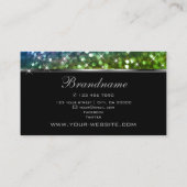 ラグジュアリーブルーグリーングリッターシメリースターズエレガンス 名刺 (裏面)