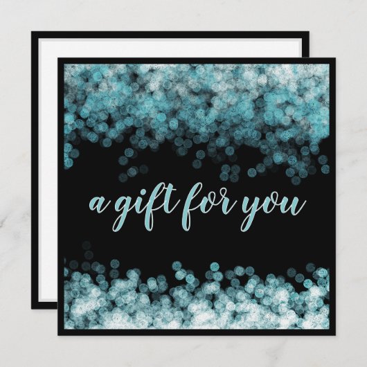 ラグジュアリーブルースパークルサロンギフト証明書カード シーズンカード (正面/裏面)