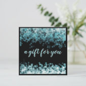 ラグジュアリーブルースパークルサロンギフト証明書カード シーズンカード (スタンド正面)