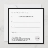 ラグジュアリーブルースパークルプロフェッショナルホリデーギフトカード シーズンカード (裏面)