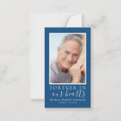 ラグジュアリーブルーフォトメモリアル祈りの言葉カード ノートカード (正面)