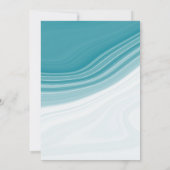 ラグジュアリーブルーマーブル結婚ズ 招待状 (裏面)