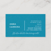 ラグジュアリーブルー爪、 ネイルカラー爪、 ネイルテックネイルサロン 名刺 (裏面)