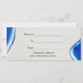 ラグジュアリーブルー瑪瑙ストーンギフトモダン証明書 (裏面)