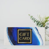 ラグジュアリーブルー瑪瑙ストーンギフトモダン証明書 (スタンド正面)