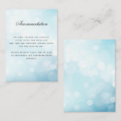 ラグジュアリーブルー結婚ズアコモデーション詳細 エンクロージャーカード (正面/裏面)