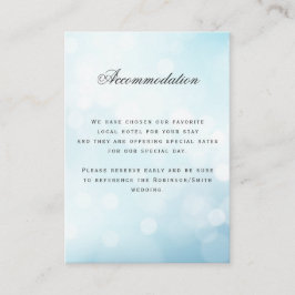 ラグジュアリーブルー結婚ズアコモデーション詳細 エンクロージャーカード