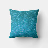 ラグジュアリーブルー金ゴールドグリッター クッション (裏面)