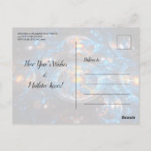 ラグジュアリーブルー金ゴールドニューイヤーイブパーティの招待状 ポストカード (裏面)