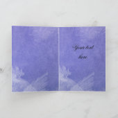 ラグジュアリーブルー霜の降りたスノーフレークウィンターサンキューカード サンキューカード (内部)