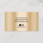 ラグジュアリーブルー&金ゴールドアゲート美しいサロン&スパ 名刺 (裏面)