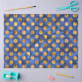 ラグジュアリーブルー&金ゴールドシリーズデザイン11 薄葉紙 (クラフト)