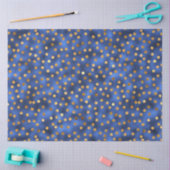 ラグジュアリーブルー&金ゴールドシリーズデザイン20 薄葉紙 (クラフト)