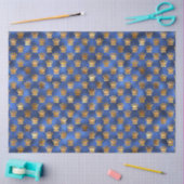 ラグジュアリーブルー&金ゴールドシリーズデザイン5 薄葉紙 (クラフト)