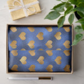 ラグジュアリーブルー&金ゴールドシリーズデザイン8 薄葉紙 (ギフト)