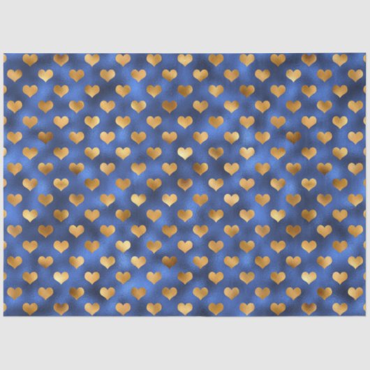 ラグジュアリーブルー&金ゴールドシリーズデザイン8 薄葉紙 (正面)