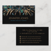 ラグジュアリーブロッサムアワビシェルアンド金ゴールド 名刺 (正面/裏面)