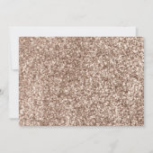 ラグジュアリープリンセスバースデーパーティフォトグリッター 招待状 (裏面)