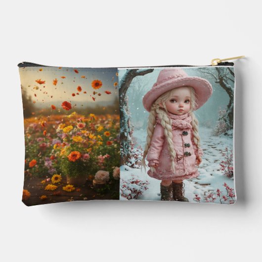 ラグジュアリープリントカットソーバッグ アクセサリーポーチ (裏面)