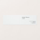 ラグジュアリープレミアムリネン白黒プレインミニマリスト 名刺 (外部フラット)