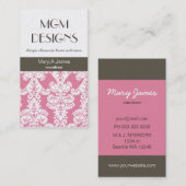 ラグジュアリープロフェッショナルダマスク名刺 名刺 (正面/裏面)