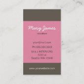 ラグジュアリープロフェッショナルダマスク名刺 名刺 (裏面)