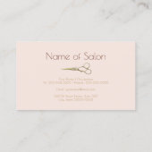 ラグジュアリーヘアサロン金ゴールドグリッターロマンチックピンク《写真》ぼけ味 名刺 (裏面)