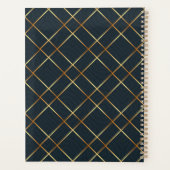 ラグジュアリーホテルステーショナリーモノグラムの金ゴールド プランナー手帳 (裏面)