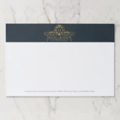 ラグジュアリーホテルリゾート金ゴールドブルービジネス ペーパーパッド (正面)