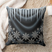 ラグジュアリーホリデーピロー – スノーフレークデザイン クッション (ブランケット)