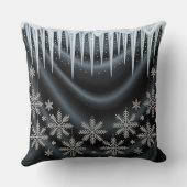 ラグジュアリーホリデーピロー – スノーフレークデザイン クッション (裏面)