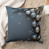 ラグジュアリーホリデーピロー – スノーフレークデザイン クッション (ブランケット)