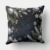 ラグジュアリーホリデーピロー – スノーフレークデザイン クッション (裏面)