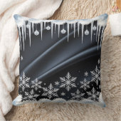 ラグジュアリーホリデーピロー – スノーフレークデザイン クッション (ブランケット)
