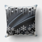 ラグジュアリーホリデーピロー – スノーフレークデザイン クッション (裏面)