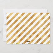 ラグジュアリーホワイトと金ゴールド3フォトメリークリスマス シーズンカード (裏面)