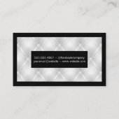 ラグジュアリーホワイトの塗り上げ背景 | 黒縁ど 名刺 (裏面)