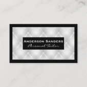 ラグジュアリーホワイトの塗り上げ背景 | 黒縁ど 名刺 (正面)