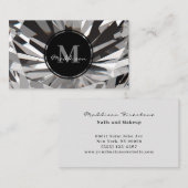 ラグジュアリーホワイトダイヤモンドジュエルジェムデザイン 名刺 (正面/裏面)