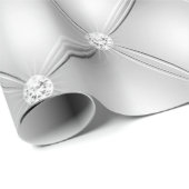 ラグジュアリーホワイトダイヤモンドタフテッドパターン ラッピングペーパー (ロールコーナー)