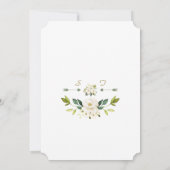 ラグジュアリーホワイトフラワーズファースト金ゴールド聖餐式 招待状 (裏面)