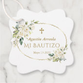 ラグジュアリーホワイトフラワーズ金ゴールドミバウティゾ フェイバータグ (正面)