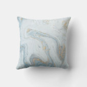 ラグジュアリーホワイトブルースノークイーンマーブルックスクッション クッション (裏面)