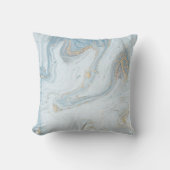 ラグジュアリーホワイトブルースノークイーンマーブルックスクッション クッション (正面)