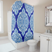 ラグジュアリーホワイトブルー、トルコオーナメント。 シャワーカーテン (インサイチュ)