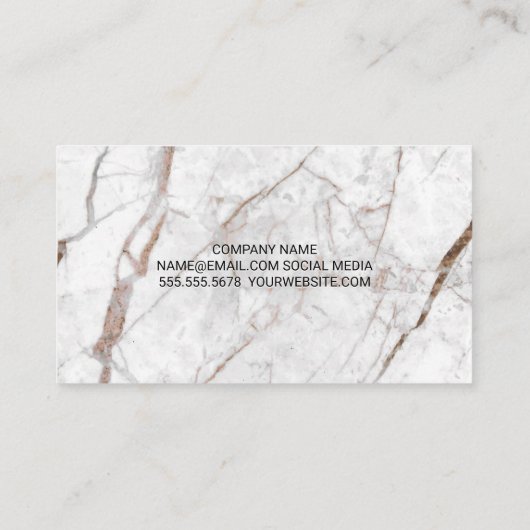 ラグジュアリーホワイトマーブル 名刺 (裏面)