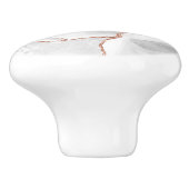 ラグジュアリーホワイトローズ金ゴールドアゲートゲードグリッター セラミックノブ (側面)